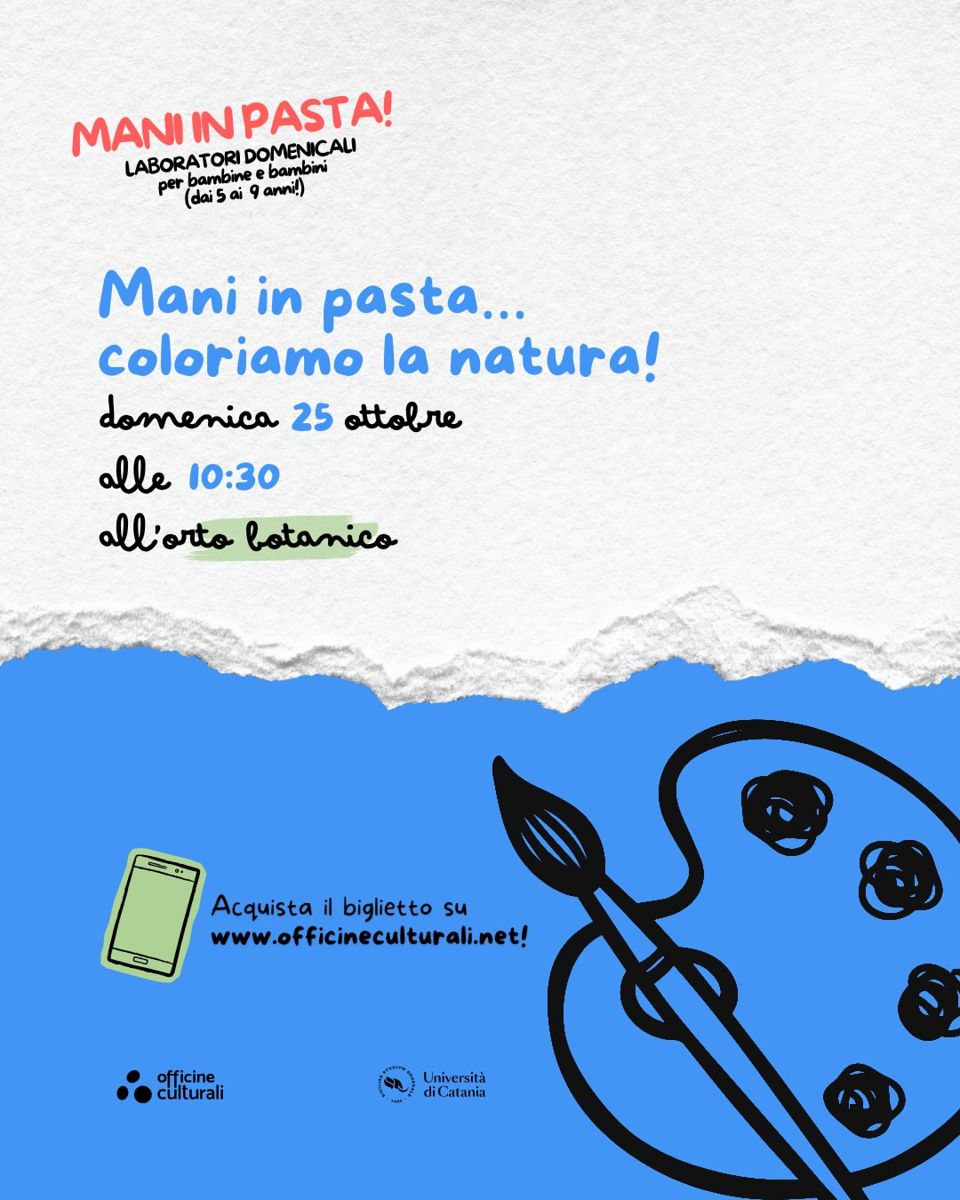 Locandina di Mani in pasta… coloriamo la natura!