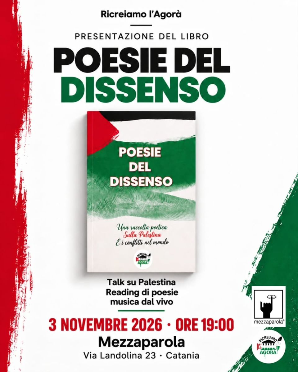 Locandina di Presentazione del libro "Poesie del dissenso"